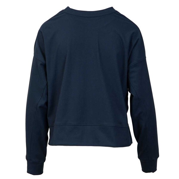 "U-State" Long-Sleeve Cropped Sweatshirt, Navy